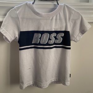 Hugo Boss toddler tshirt White logo printed tee